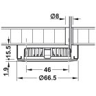 Hộp đèn lắp chìm Hafele, lỗ khoan ⌀ 55mm cho Loox LED 3038 / 833.72.803 - Ảnh 6