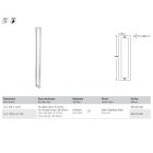 Tay nắm cửa Hafele, thanh vuông Inox SUS304 470mm / 903.08.501 - Ảnh 5