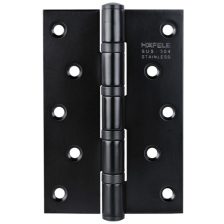 Bản lề lá 4 vòng bi Hafele, inox 304 màu đen bóng 127x89x3mm / 926.20.053