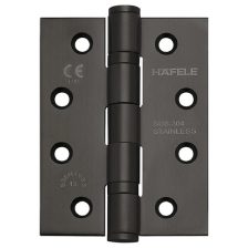 Bản lề lá 2 vòng bi Hafele, inox 304 màu đen 102x76x3mm / 926.20.063