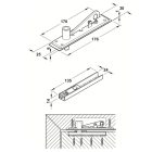 Bas kẹp trên bản lề sàn Hafele, Inox mạ kẽm Startec / 932.84.901 - Ảnh 3