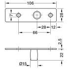 Trục xoay trên Hafele, lớp phủ bằng Inox Satin / 981.00.080 - Ảnh 3