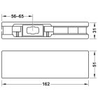 Kẹp kính dưới Hafele, dành cho cửa mở 2 chiều A Startec / 981.00.654 - Ảnh 3