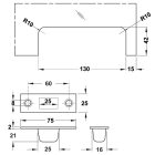 Khóa kẹp góc Hafele, kèm lỗ ruột khoá PC / 981.50.030 - Ảnh 4