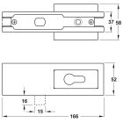 Khóa kẹp góc Hafele, kèm lỗ ruột khoá PC / 981.50.030 - Ảnh 5