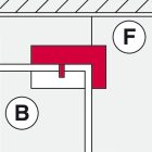 Kẹp kính trên Hafele, có chốt dành cho cửa mở 2 chiều F Startec / 981.00.663 - Ảnh 2