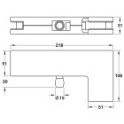 Kẹp kính trên Hafele, có chốt dành cho cửa mở 2 chiều F Startec / 981.00.663 - Ảnh 3