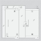 Kẹp kính trên Hafele, có chốt dành cho cửa mở 2 chiều F Startec / 981.00.663 - Ảnh 6