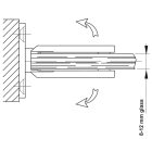 Bản lề tường gắn kính Hafele, góc mở 90° đồng phủ bằng PVD đen / 981.77.901 - Ảnh 3