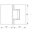 Bản lề tường gắn kính Hafele, góc mở 180° đồng phủ bóng Chrome / 981.77.902 - Ảnh 4