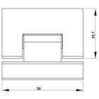Bản lề tường gắn kính Hafele, góc mở 90° đồng phủ bóng Chrome / 981.77.906 - Ảnh 4