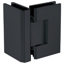 Bản lề tường gắn kính Hafele, góc mở 90° đồng phủ bằng PVD đen / 981.77.907