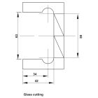 Bản lề tường gắn kính Hafele, góc mở 90° đồng phủ PVD đen / 981.77.909 - Ảnh 6