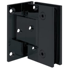 Bản lề tường gắn kính Hafele, góc mở 90° đồng phủ PVD đen / 981.77.909