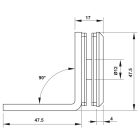 Bản lề tường gắn kính Hafele, góc mở 90° đồng phủ bóng Chrome / 981.77.910 - Ảnh 3