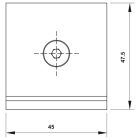 Bản lề tường gắn kính Hafele, góc mở 90° đồng phủ bóng Chrome / 981.77.910 - Ảnh 5