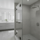 Bản lề tường gắn kính Hafele, góc mở 180° đồng phủ PVD đen / 981.77.913 - Ảnh 2