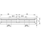 Bản lề tường gắn kính Hafele, góc mở 180° đồng phủ PVD đen / 981.77.913 - Ảnh 3