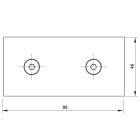Bản lề tường gắn kính Hafele, góc mở 180° đồng phủ PVD đen / 981.77.913 - Ảnh 4