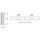 Bản lề tường gắn kính Hafele, góc mở 180° đồng phủ PVD đen / 981.77.913 - Ảnh 5