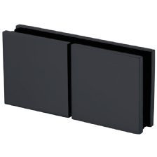 Bản lề tường gắn kính Hafele, góc mở 180° đồng phủ PVD đen / 981.77.913