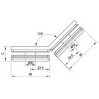 Bản lề tường gắn kính Hafele, góc mở 135° đồng phủ bóng Chrome / 981.77.914 - Ảnh 3